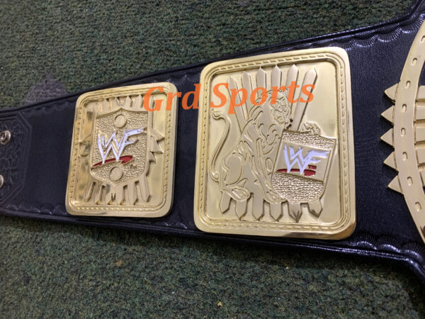 CNC HD SCRATCH LOGO WWF BIG EAGLE WRESTLING CHAMPIONSHIP BELT 5MM PLATES - Image 4