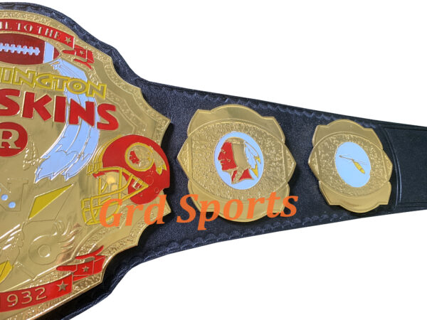 REDSKINS WASHINGTON CHAMPIONSHIP BRASS BELT ADULT SIZE - Image 4