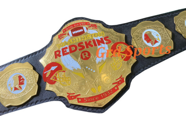 REDSKINS WASHINGTON CHAMPIONSHIP BRASS BELT ADULT SIZE - Image 2