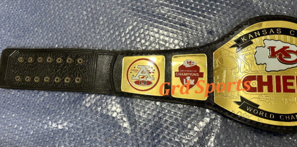 KC KANSAS CITY CHIEFS CHAMPIONSHIP BELT ADULT SIZE - Image 3