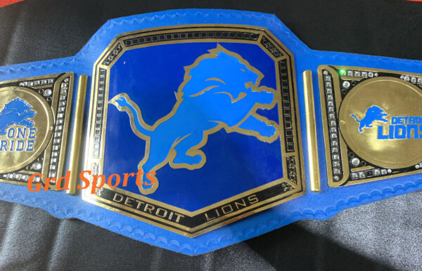 DETROIT LIONS CHAMPION BRASS BELT