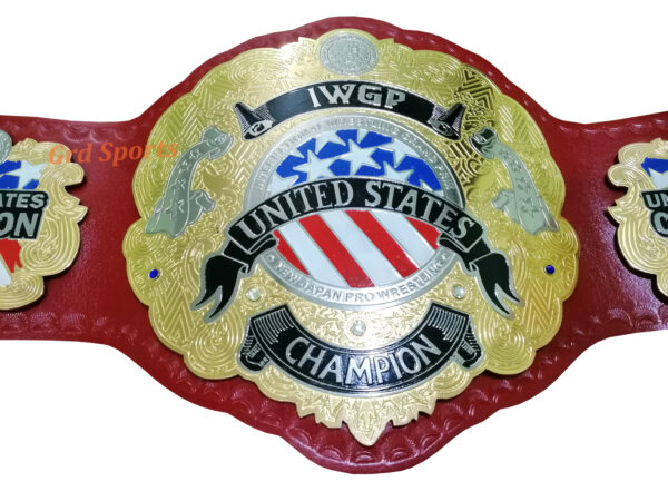 IWGP UNITED STATES WRESTLING CHAMPIONSHIP BELT DUAL GOLD PLATED