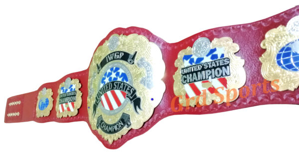 IWGP UNITED STATES WRESTLING CHAMPIONSHIP BELT DUAL GOLD PLATED - Image 3