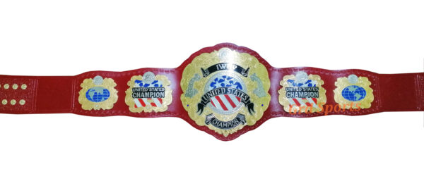 IWGP UNITED STATES WRESTLING CHAMPIONSHIP BELT DUAL GOLD PLATED - Image 2