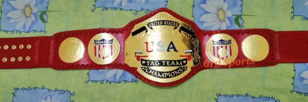 USA TAG TEAM CHAMPION BRASS BELT - Image 5