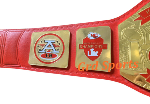 KANSAS CITY CHIEFS CHAMPIONSHIP BELT BRASS GOLD PLATED - Image 5