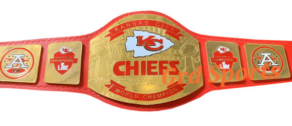 KANSAS CITY CHIEFS CHAMPIONSHIP BELT BRASS GOLD PLATED