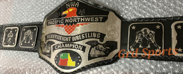 NWA PACIFIC NORTHWEST WRESTLING CHAMPIONSHIP BELT BRASS ADULT SIZE - Image 4