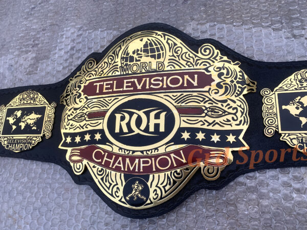 TELEVISION ROH CHAMPION BRASS BELT - Image 3