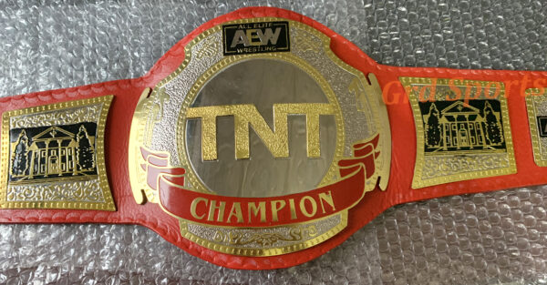 AEW TNT WRESTLING CHAMPIONSHIP BELT BRASS DUAL GOLD